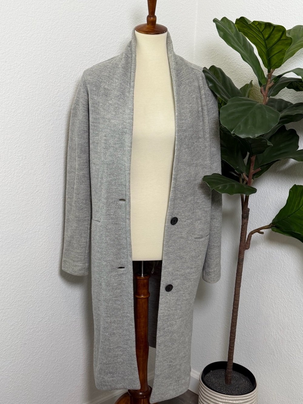 Aritzia Wilfred Longline Wool Coatigan